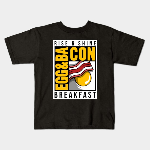 Egg & Bacon Kids T-Shirt by adho1982